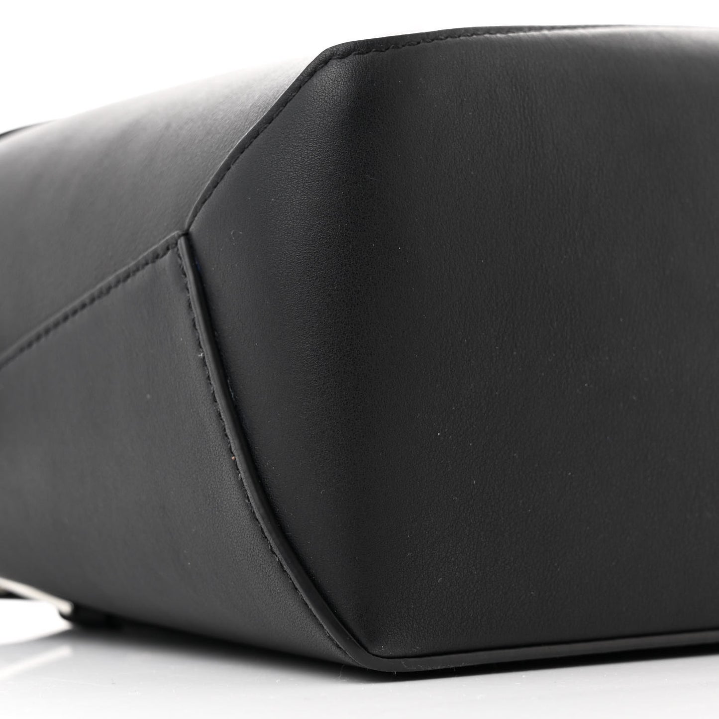 Calfskin Small Puzzle Edge Bag Black