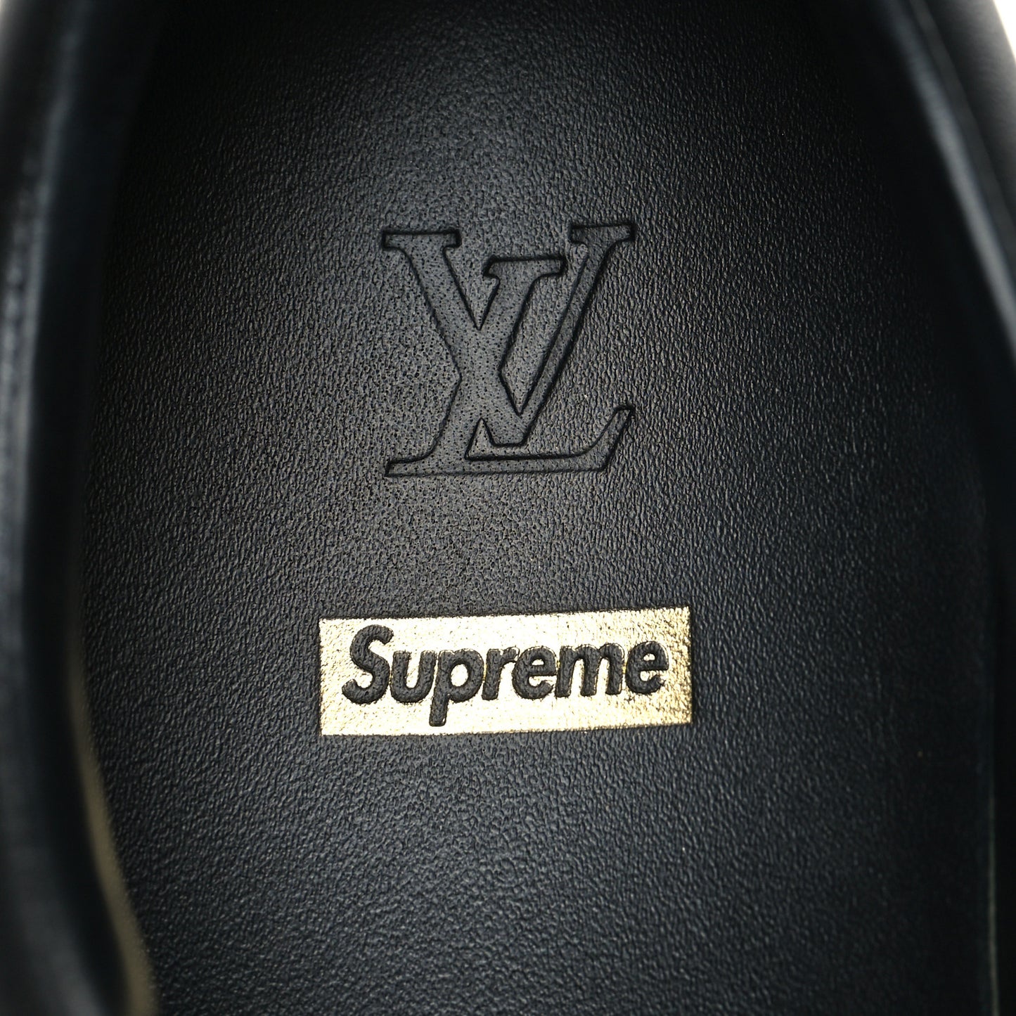 X SUPREME Calfskin Monogram Sneakers 7 Black