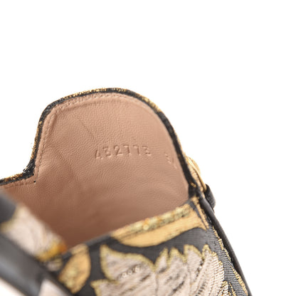 Gucci Jacquard Floral Womens Princetown Slippers 36 Oro Black 7 of 10