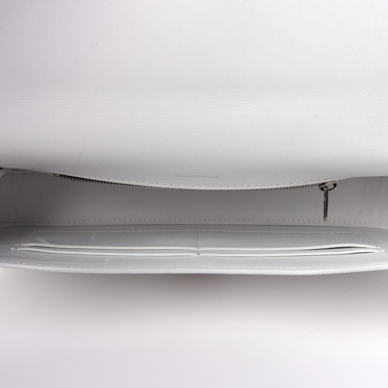 Balenciaga Patent Calfskin Lizard Embossed Ghost Sling Bag Optic White 5 of 12