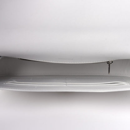 Balenciaga Patent Calfskin Lizard Embossed Ghost Sling Bag Optic White 5 of 12