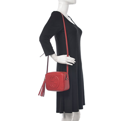 Gucci Pebbled Calfskin Small Soho Disco Bag Tabasco Red 2 of 10