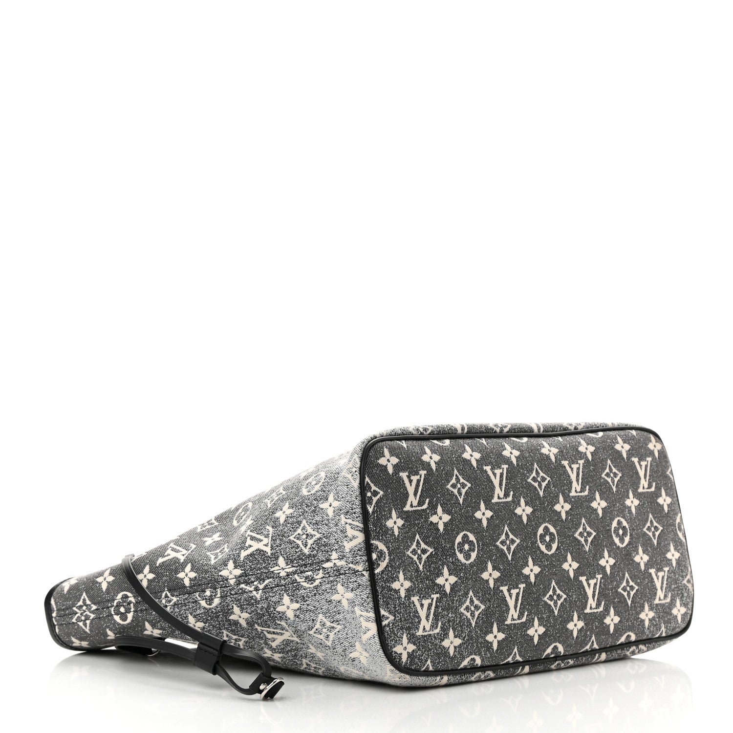 Louis Vuitton Denim Monogram Jacquard Neverfull MM Grey 4 of 9