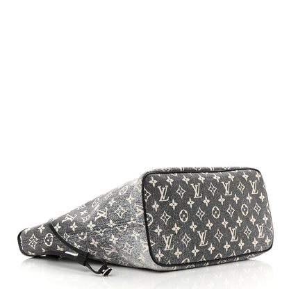 Louis Vuitton Denim Monogram Jacquard Neverfull MM Grey 4 of 9