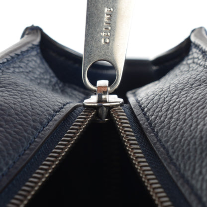 Celine Drummed Calfskin Suede Large Trapeze Navy Blue 8 of 8