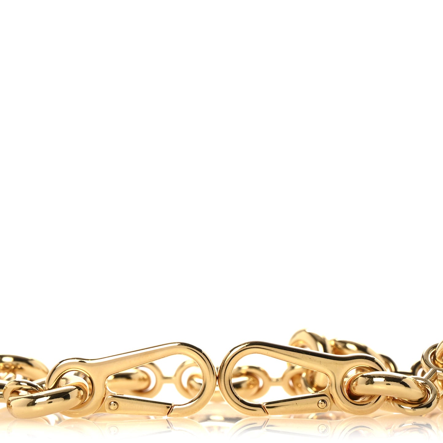 Brass Anagram Donut Chain Shoulder Strap Gold