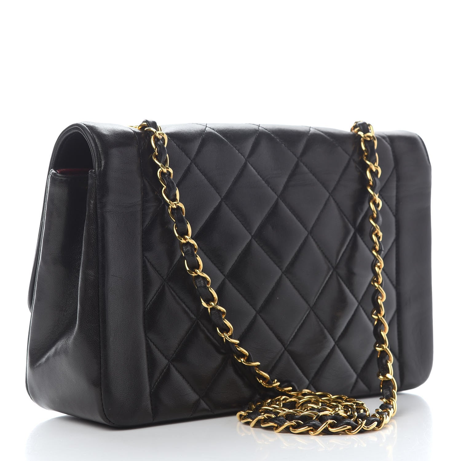Chanel Lambskin Quilted Medium Single Flap Black 3 of 9