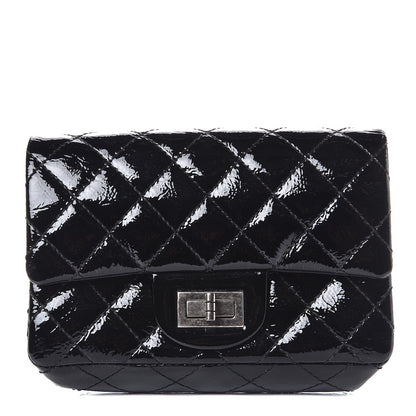 Chanel Patent Quilted Reissue Flap Clutch Bag Black 1 of 7