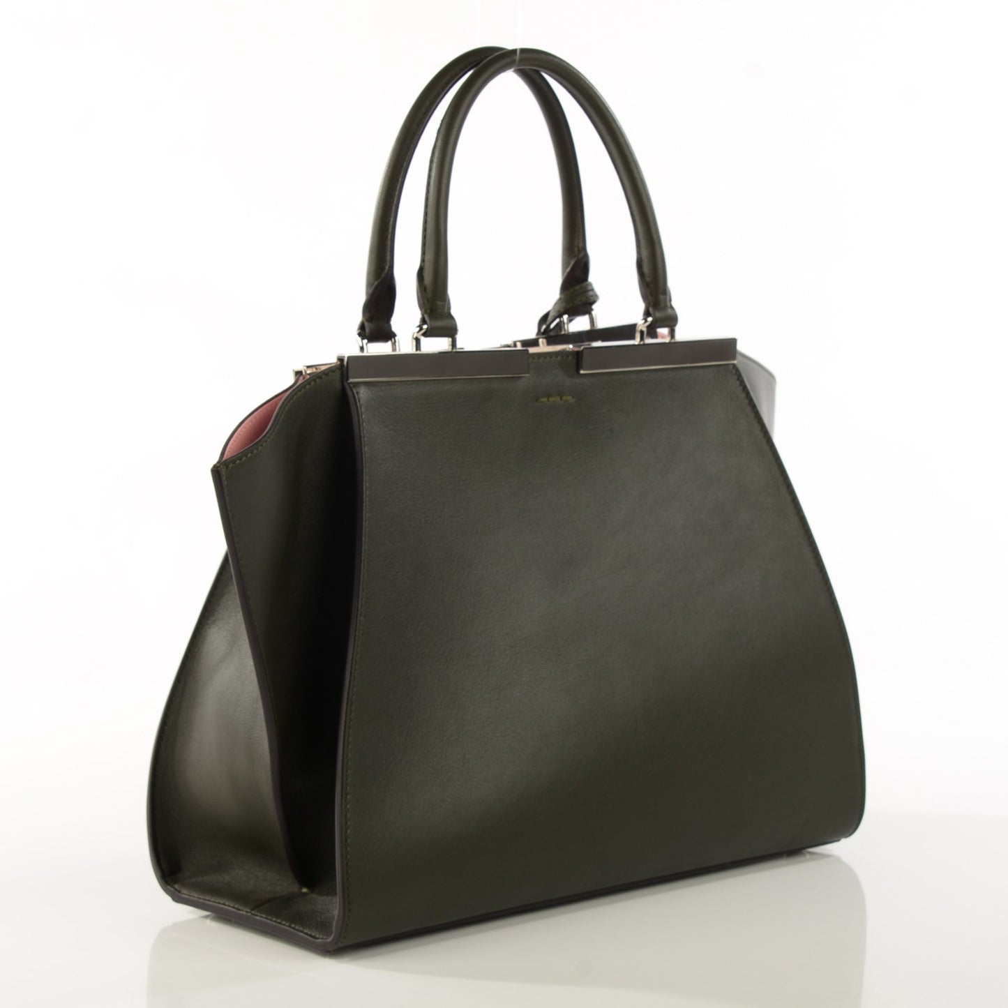 Vitello Dolce Marmol Shiny Nappa Petite 3Jours Tote Verde Prato