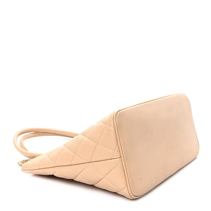 Chanel Caviar Quilted Medallion Tote Beige 4 of 12