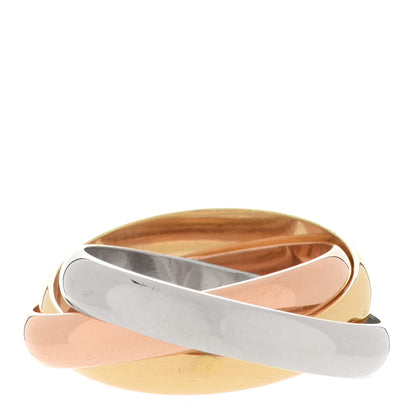 Cartier 18K Pink Yellow White Gold Classic Les Must De Cartier Trinity Ring 54 6.75 3 of 6