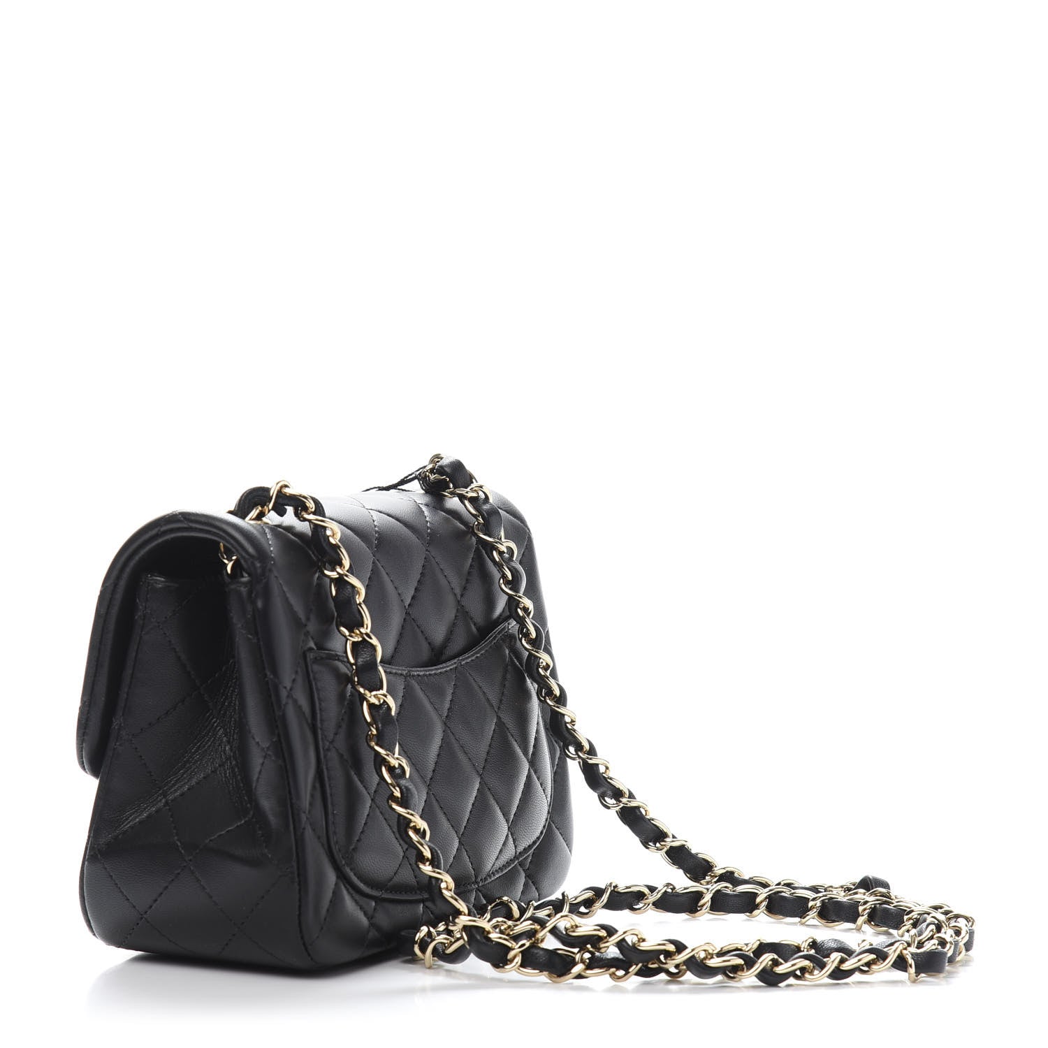 Chanel Lambskin Quilted Mini Square Flap Black 2 of 10