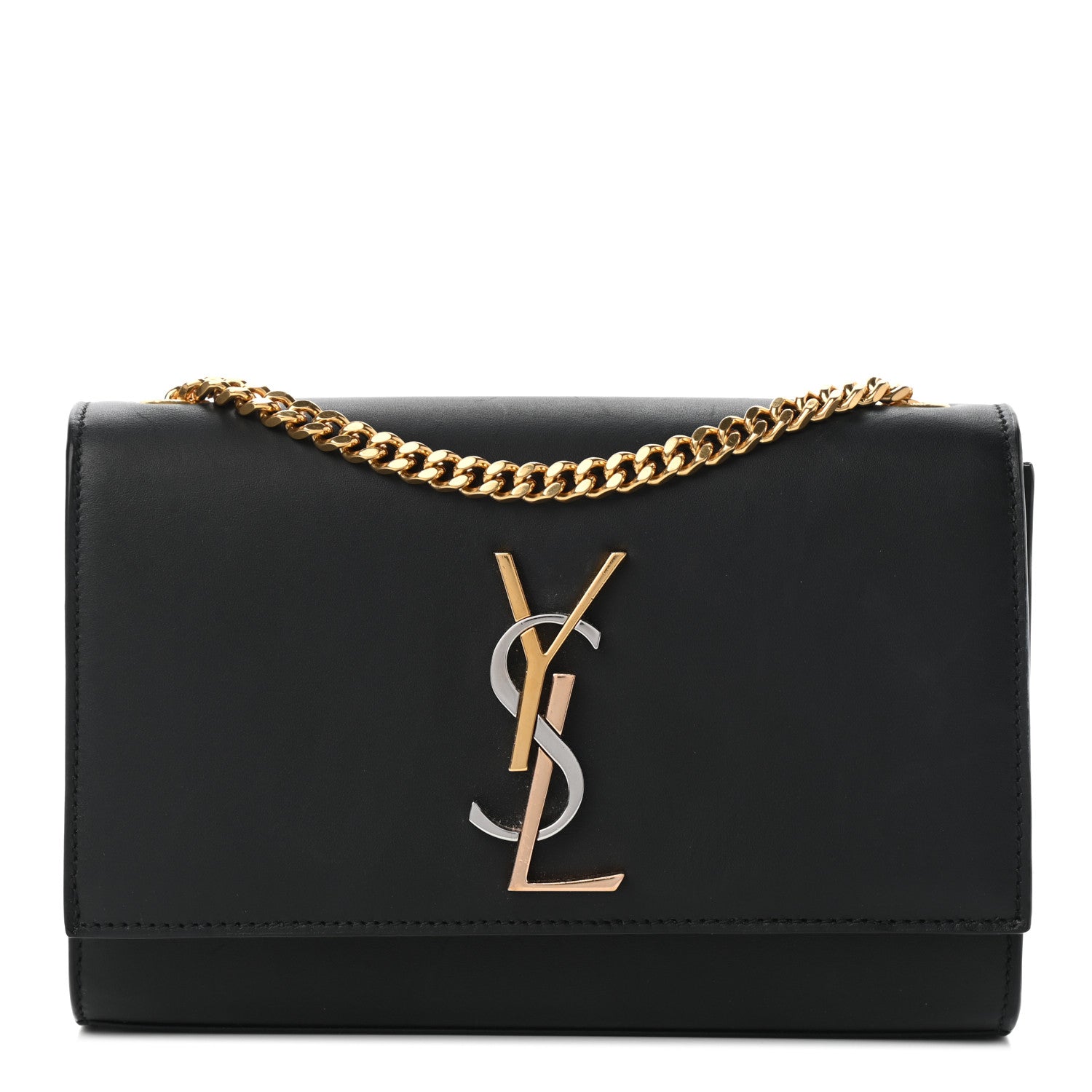 Saint Laurent Calfskin Small Monogram Kate Satchel Black 1 of 9