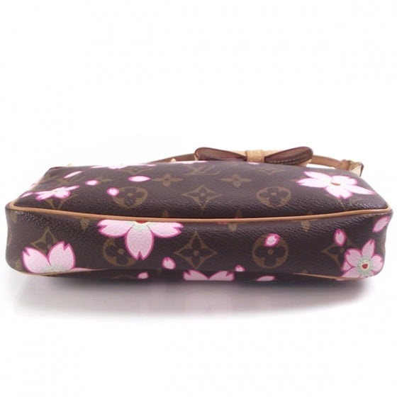Monogram Cherry Blossom Pochette Accessories Brown