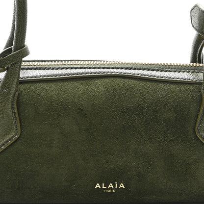 Alaia Suede Goatskin Small Le Teckel Bag Olive Green 8 of 10