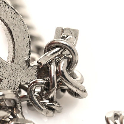 Chanel Enamel CC Chain Logo Belt Silver Black 3 of 4