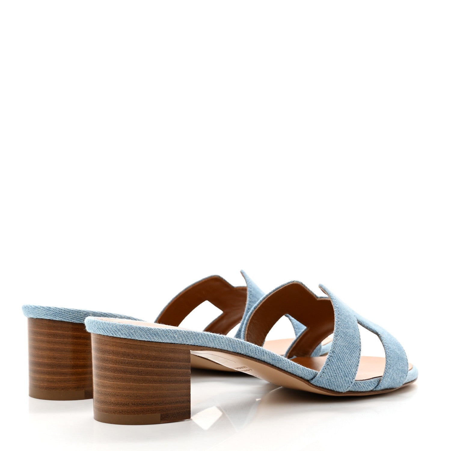Hermes Denim Oasis Sandals 37 Bleu Clair 4 of 8