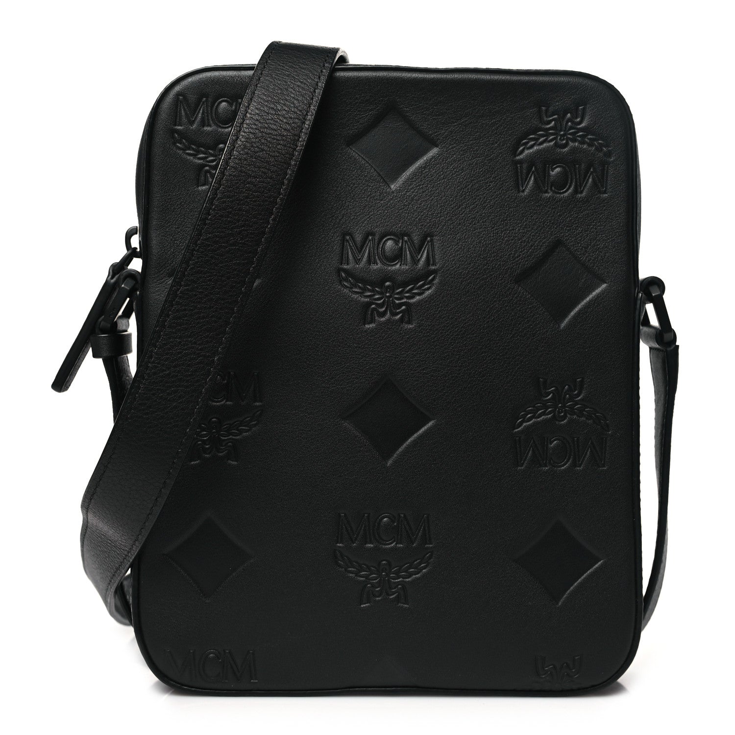 MCM Nappa Maxi Monogram Mini Klassik Crossbody Black 1 of 10