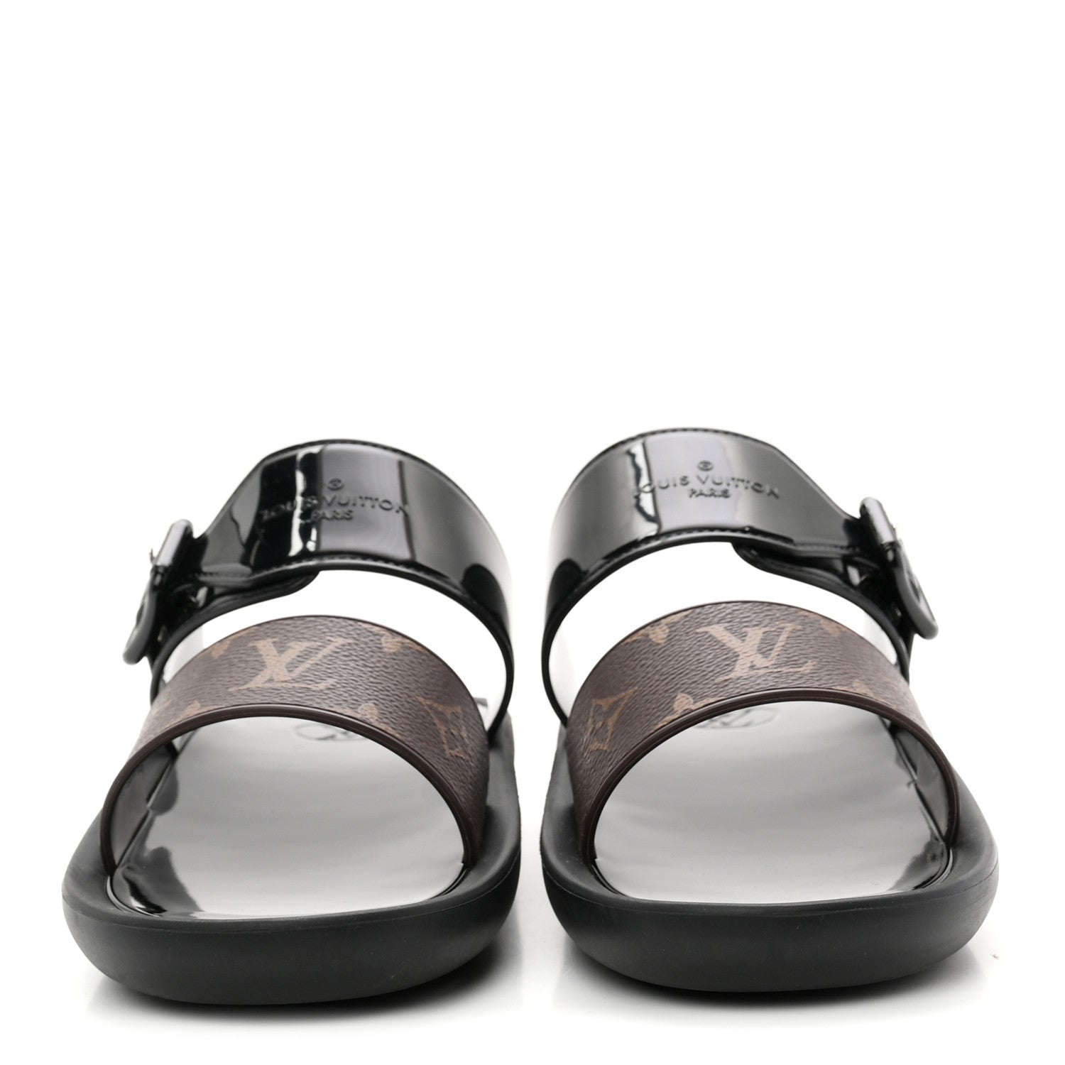 Louis Vuitton Monogram Sunbath Flat Mule Sandals 38 Black 3 of 9