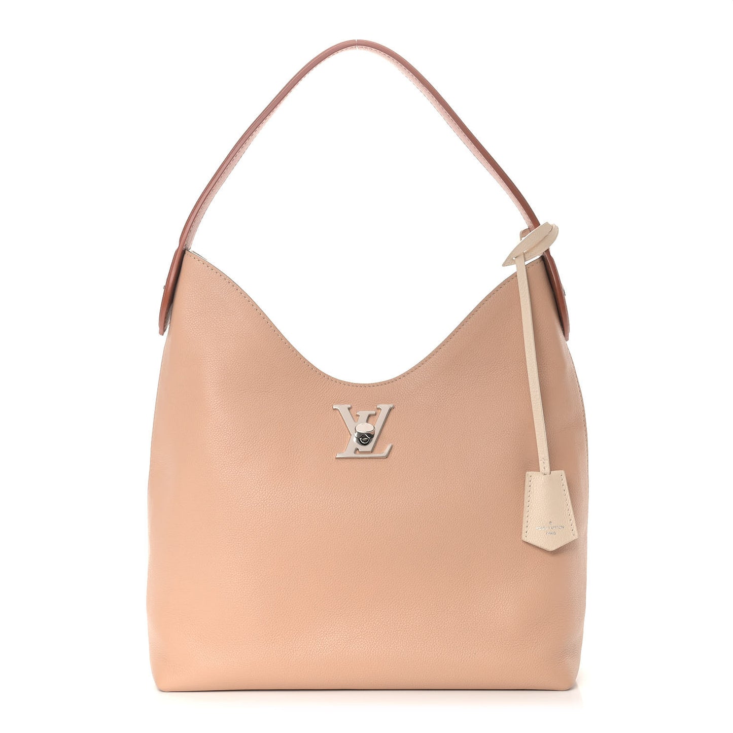 Calfskin Lockme Hobo Beige