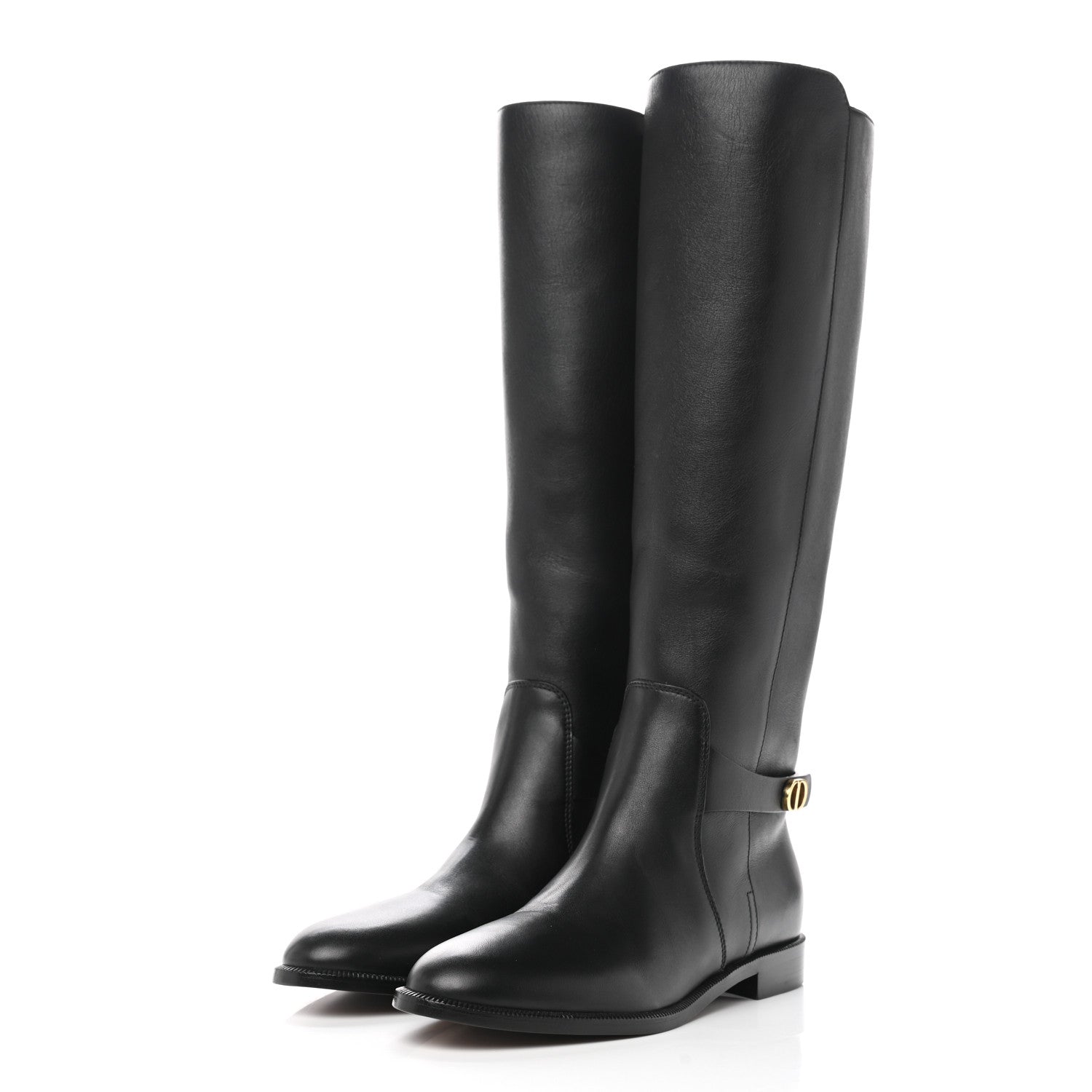 Christian Dior Soft Calfskin Empreinte High Boot 35.5 Black 3 of 9