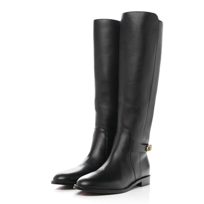 Christian Dior Soft Calfskin Empreinte High Boot 35.5 Black 3 of 9