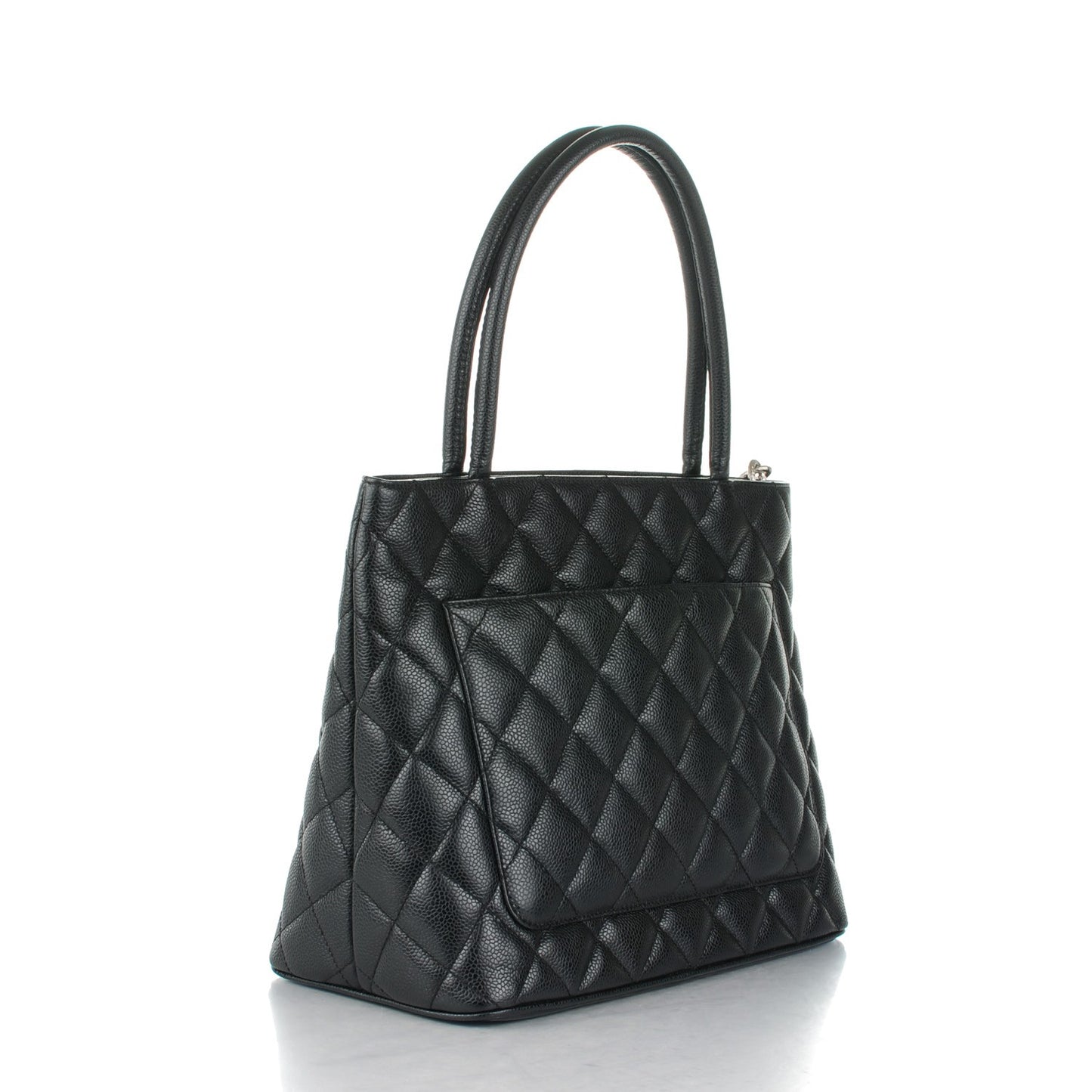 Caviar Quilted Medallion Tote Black