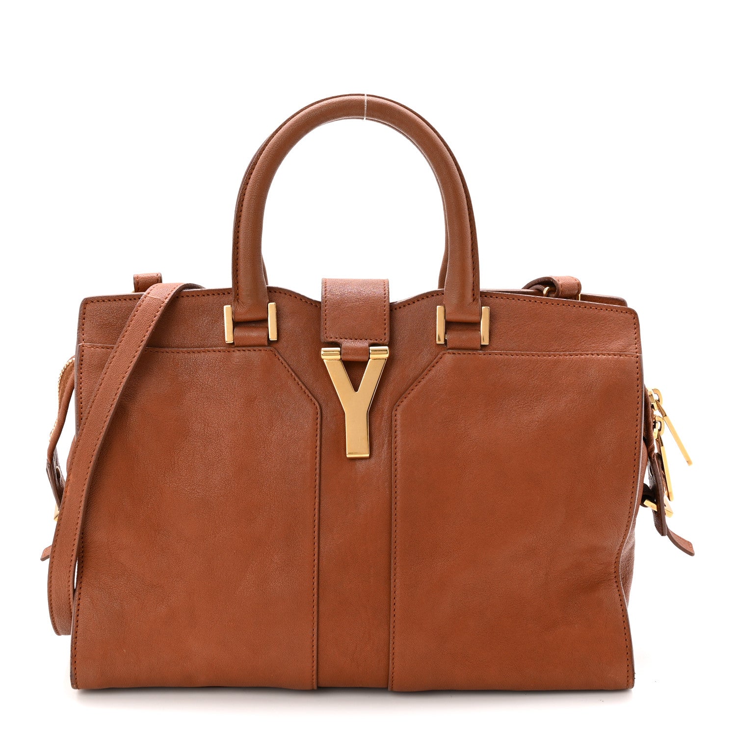 Saint Laurent Sheepskin Small Cabas ChYc Brown 1 of 10