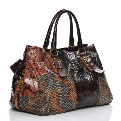 Prada Python Patch Shopper Tote 3 of 14