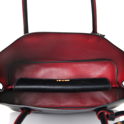 Prada Saffiano Cuir Small Double Bag Black Fuoco 4 of 4