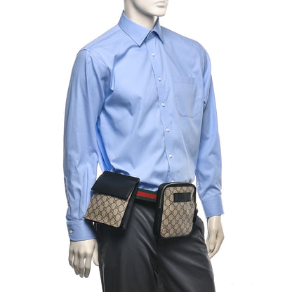 Gucci GG Supreme Monogram Web Belt Bag Black 2 of 8