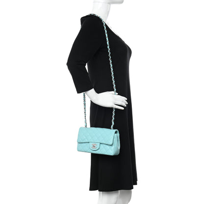 Chanel Lambskin Quilted Mini Rectangular Flap Light Blue 2 of 10