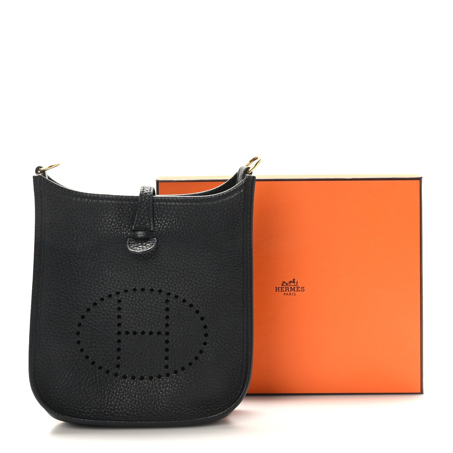 Hermes Taurillon Clemence Evelyne TPM Black 9 of 9