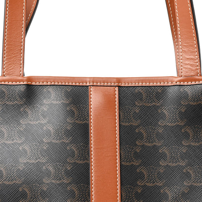 Celine Triomphe Canvas Calfskin Small Cabas Bag Tan 8 of 10