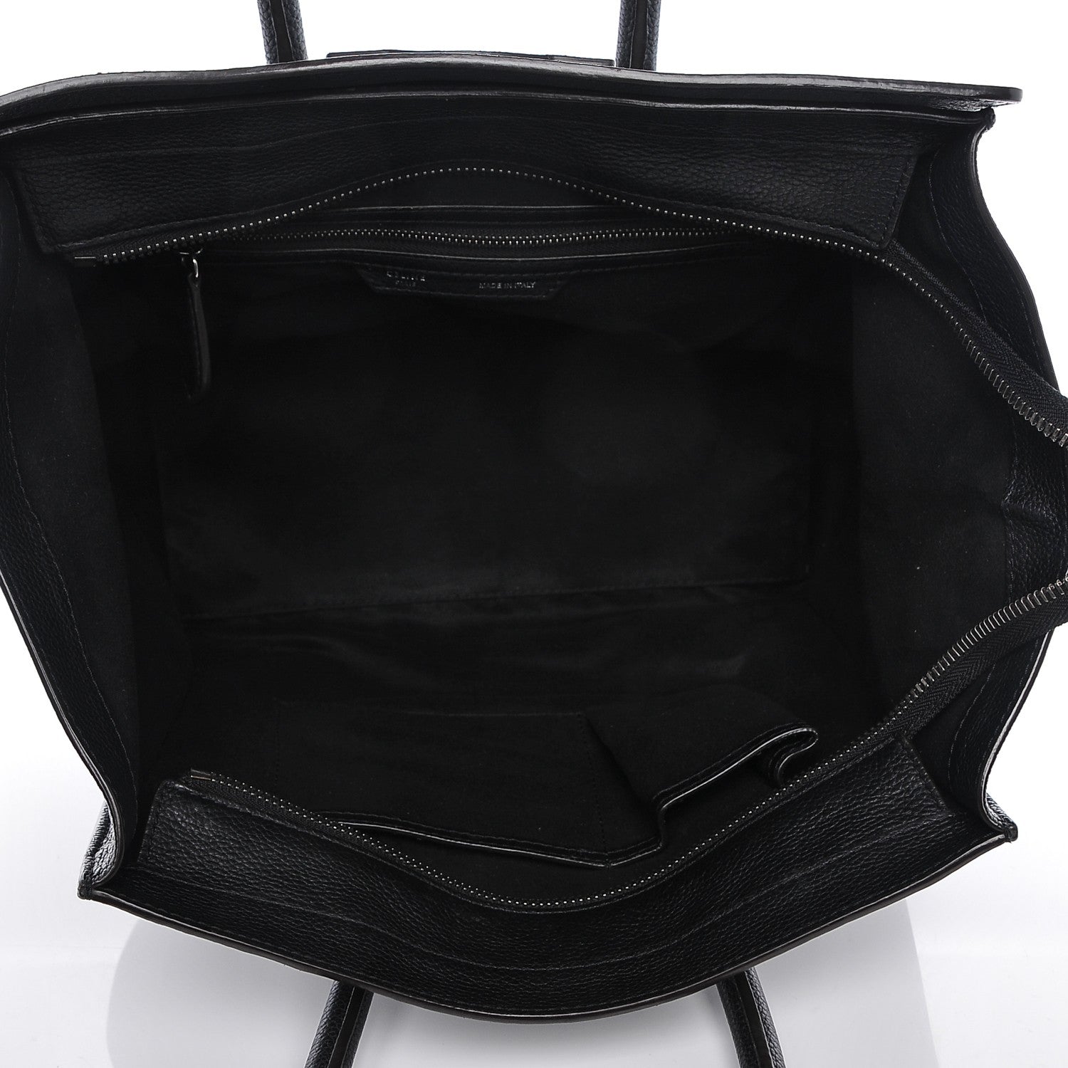 Celine Drummed Calfskin Mini Luggage Black 5 of 7