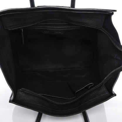 Celine Drummed Calfskin Mini Luggage Black 5 of 7