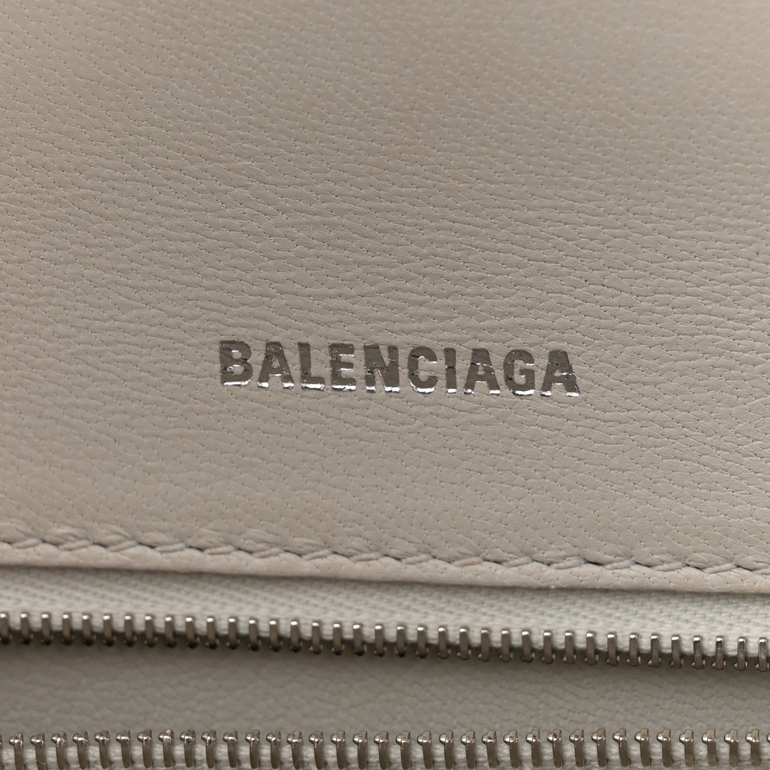 Balenciaga Shiny Box Calfskin Tonal B Small Hourglass Top Handle Bag Chalky White 6 of 13