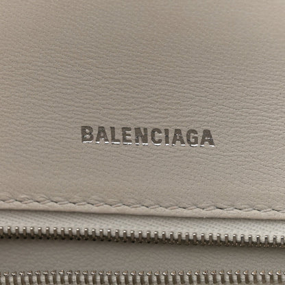 Balenciaga Shiny Box Calfskin Tonal B Small Hourglass Top Handle Bag Chalky White 6 of 13
