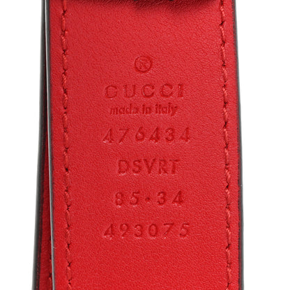 Gucci Calfskin Matelasse GG Marmont Belt Bag 85 34 Hibiscus Red 8 of 12