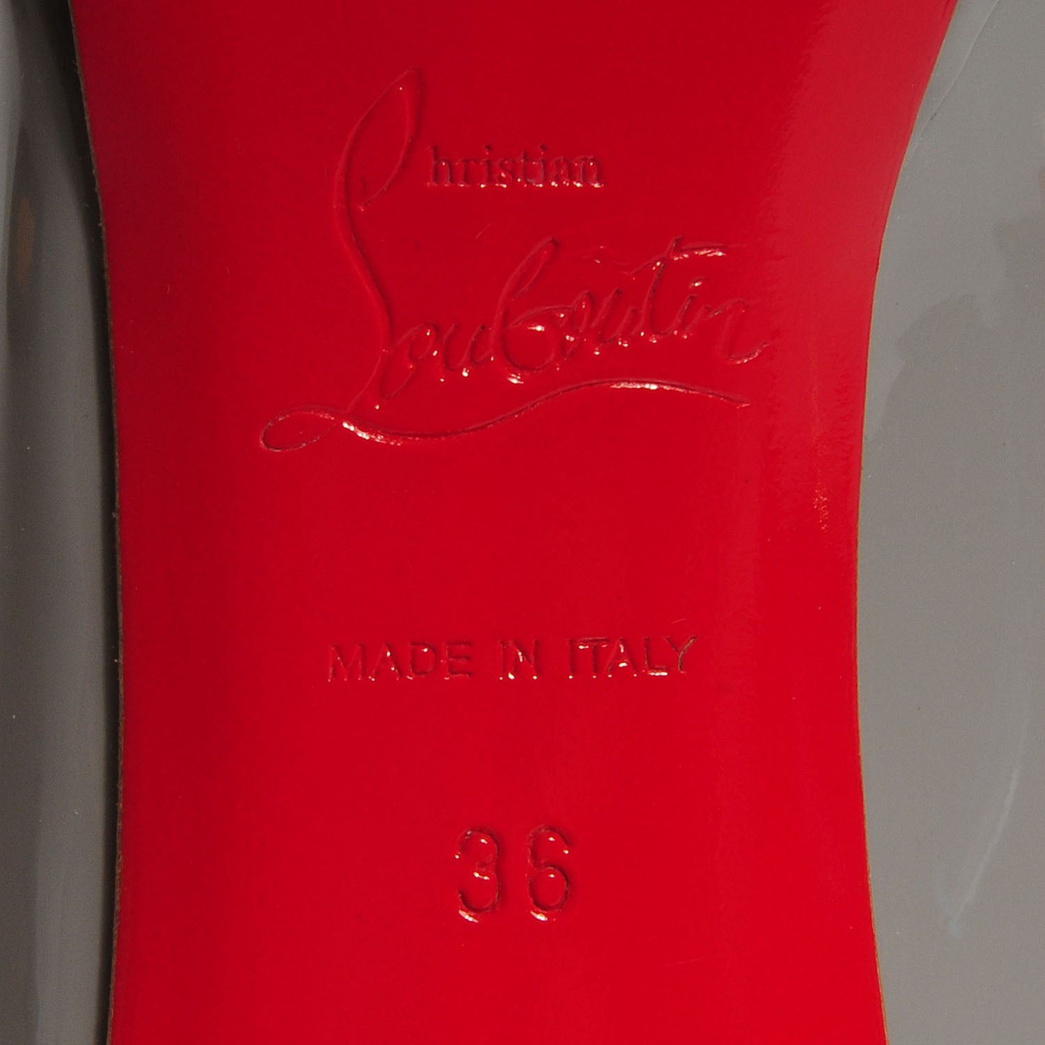 Christian Louboutin Patent New Simple 100 Pumps 36 Gris 6 of 6