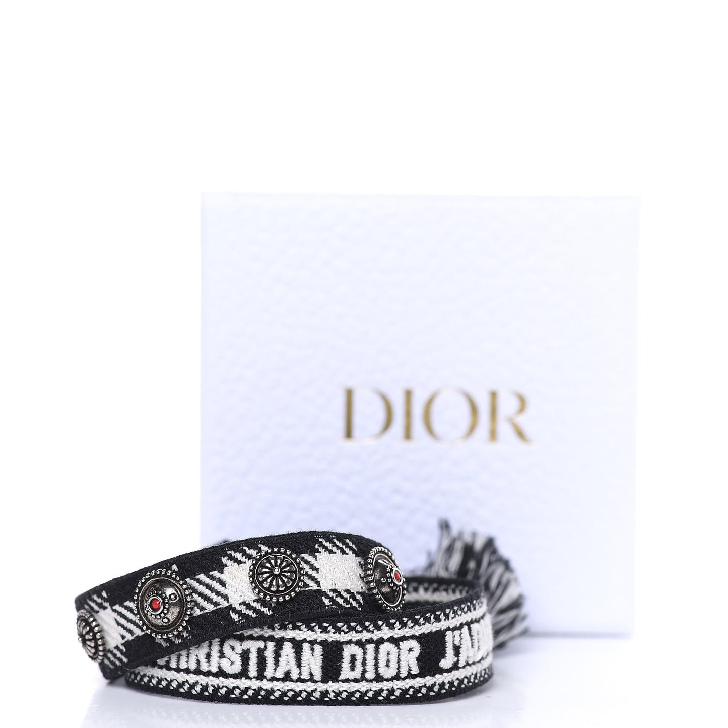Woven Cotton Oblique J'Adior Friendship Bracelet Set Black