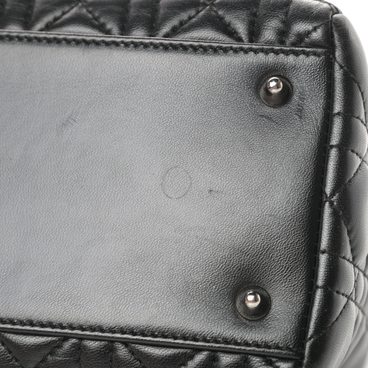 Christian Dior Lambskin Cannage Medium Lady Dior Black 12 of 14