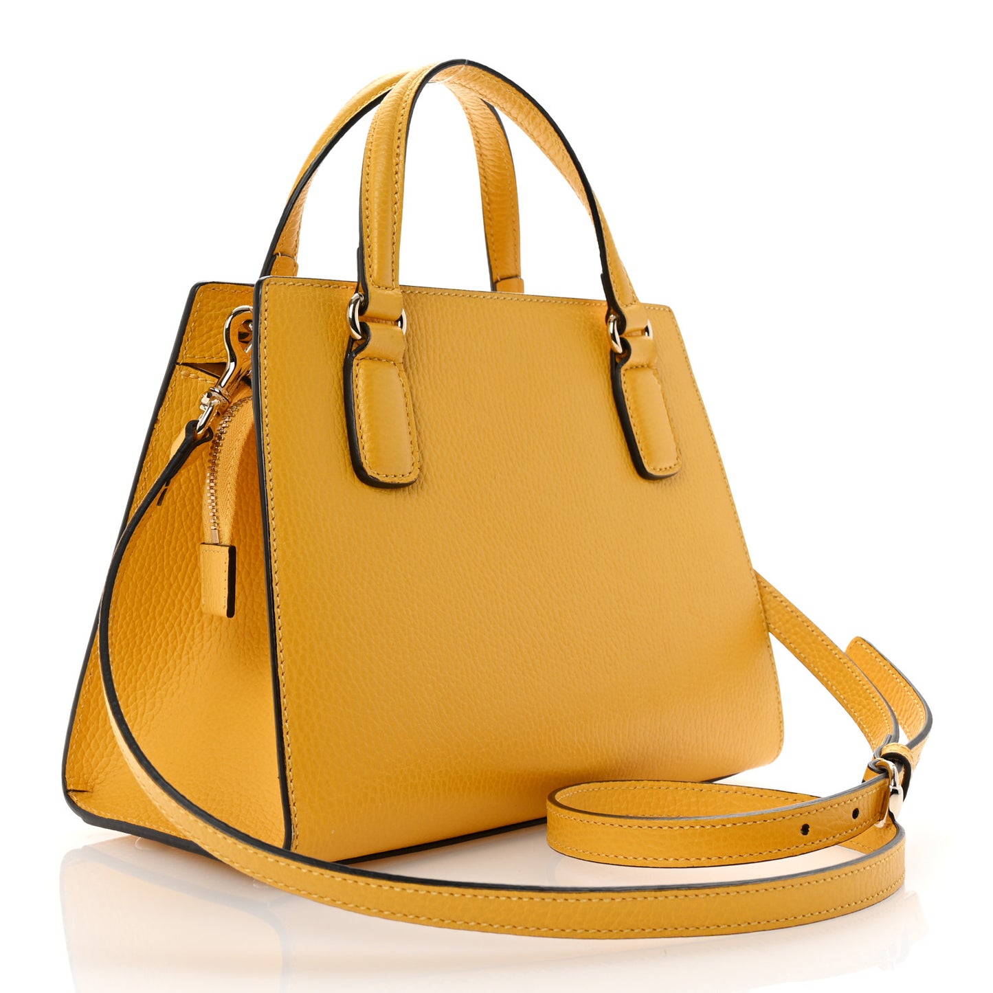 Dollar Calfskin Medium Soho Top Handle Satchel Yellow