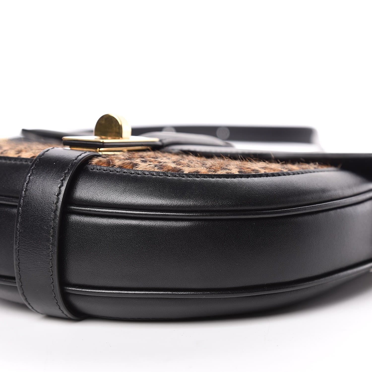 Celine Pony Hair Calfskin Leopard Print Besace 16 Black Naturals 7 of 11