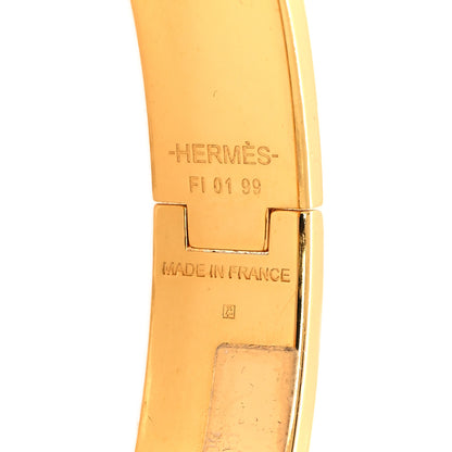 Hermes Enamel Narrow Clic Clac H Bracelet GM Black 4 of 5