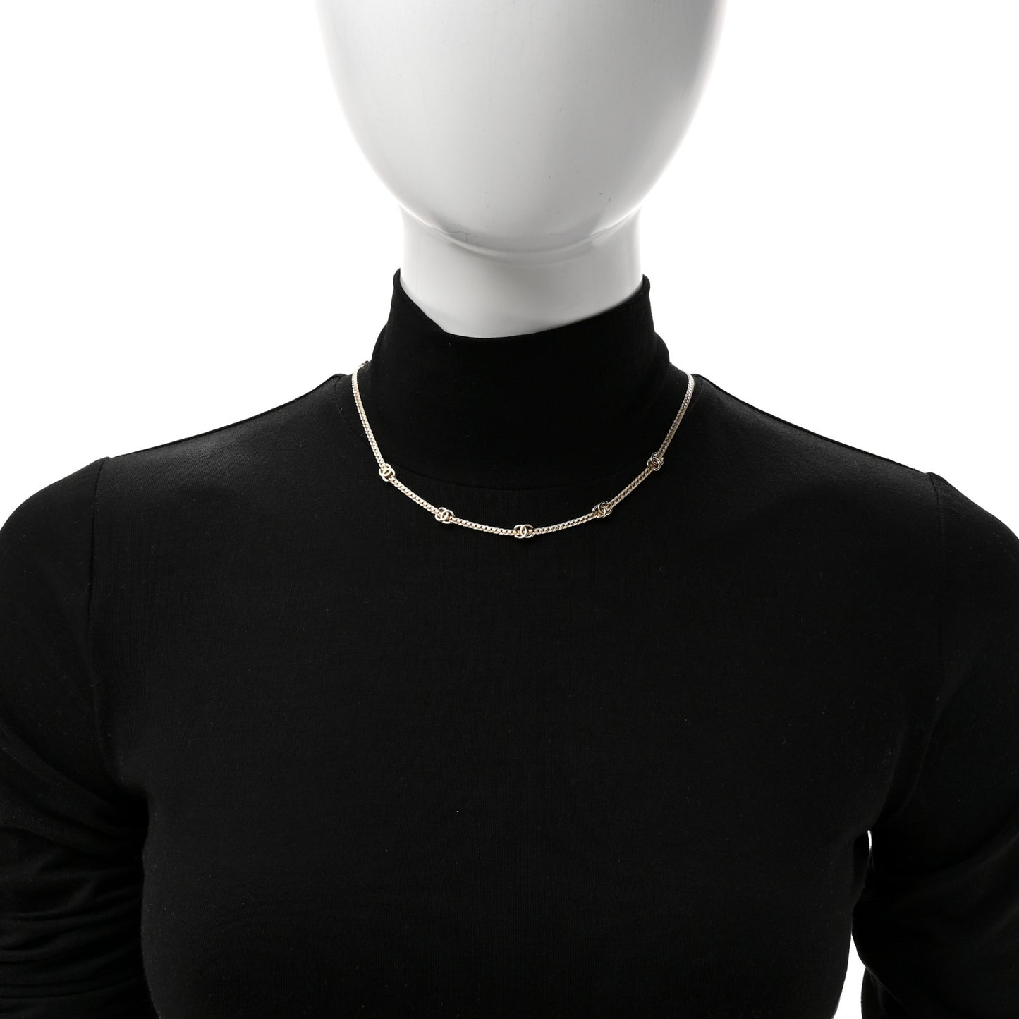 Metal Chain CC Choker Gold