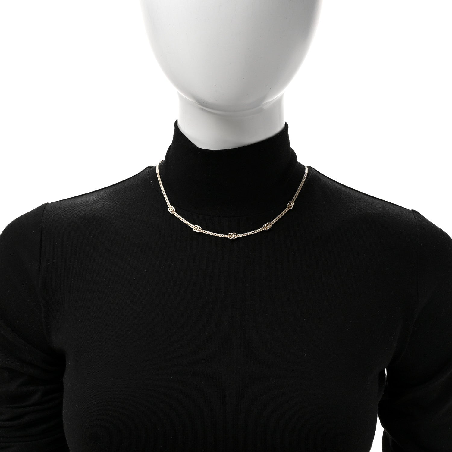 Chanel Metal Chain CC Choker Gold 2 of 5