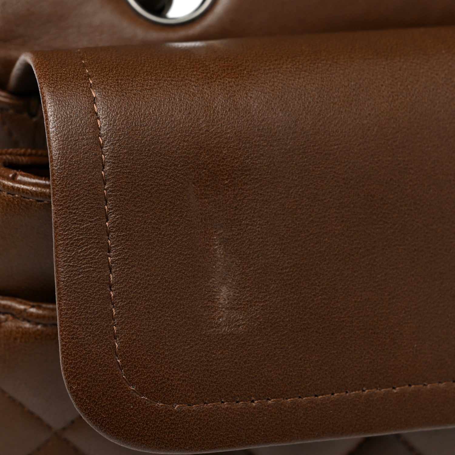 Chanel Lambskin Quilted Medium Double Flap Brown 28 of 38