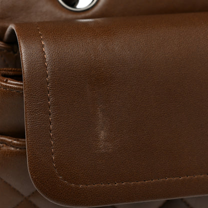 Chanel Lambskin Quilted Medium Double Flap Brown 28 of 38