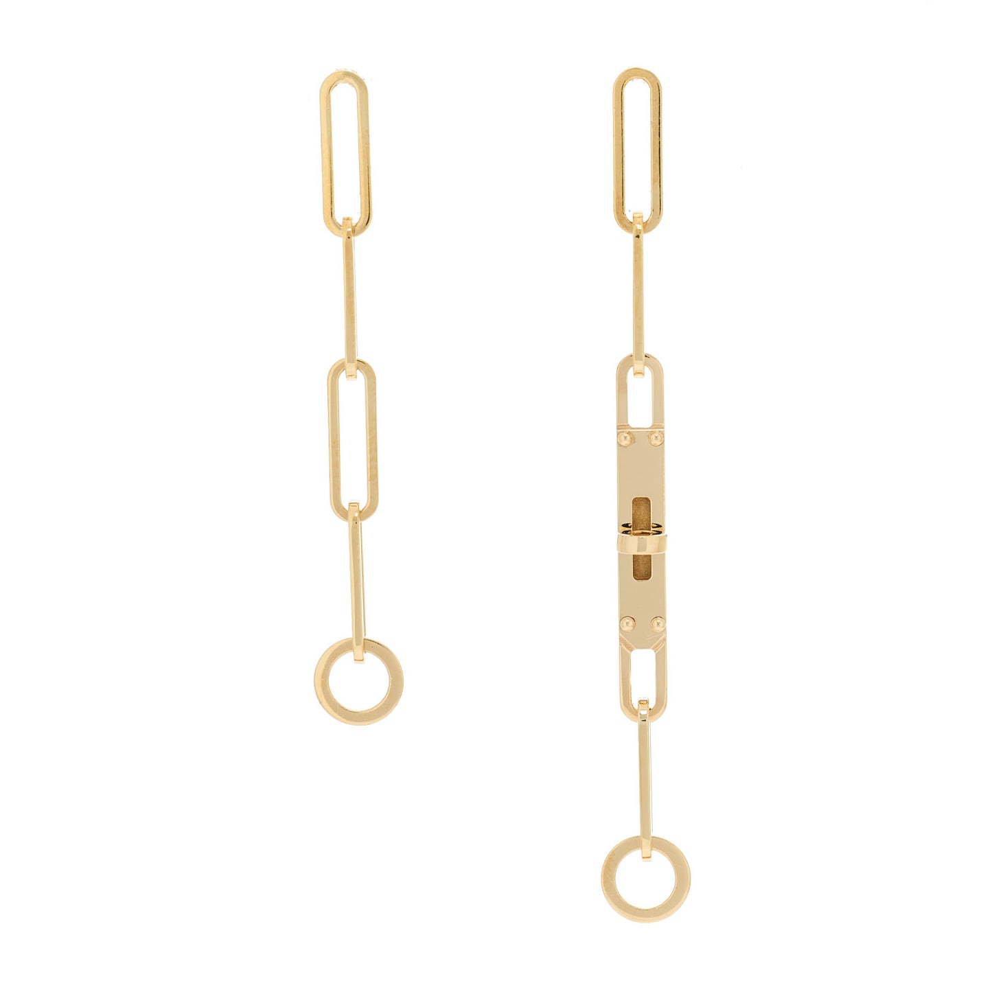 18K Yellow Gold TPM Kelly Chaine Earrings